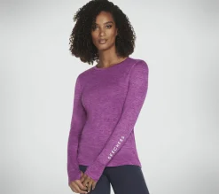 Tops|Tops<SKECHERS GO DRI Swift LS Crew VIOLET