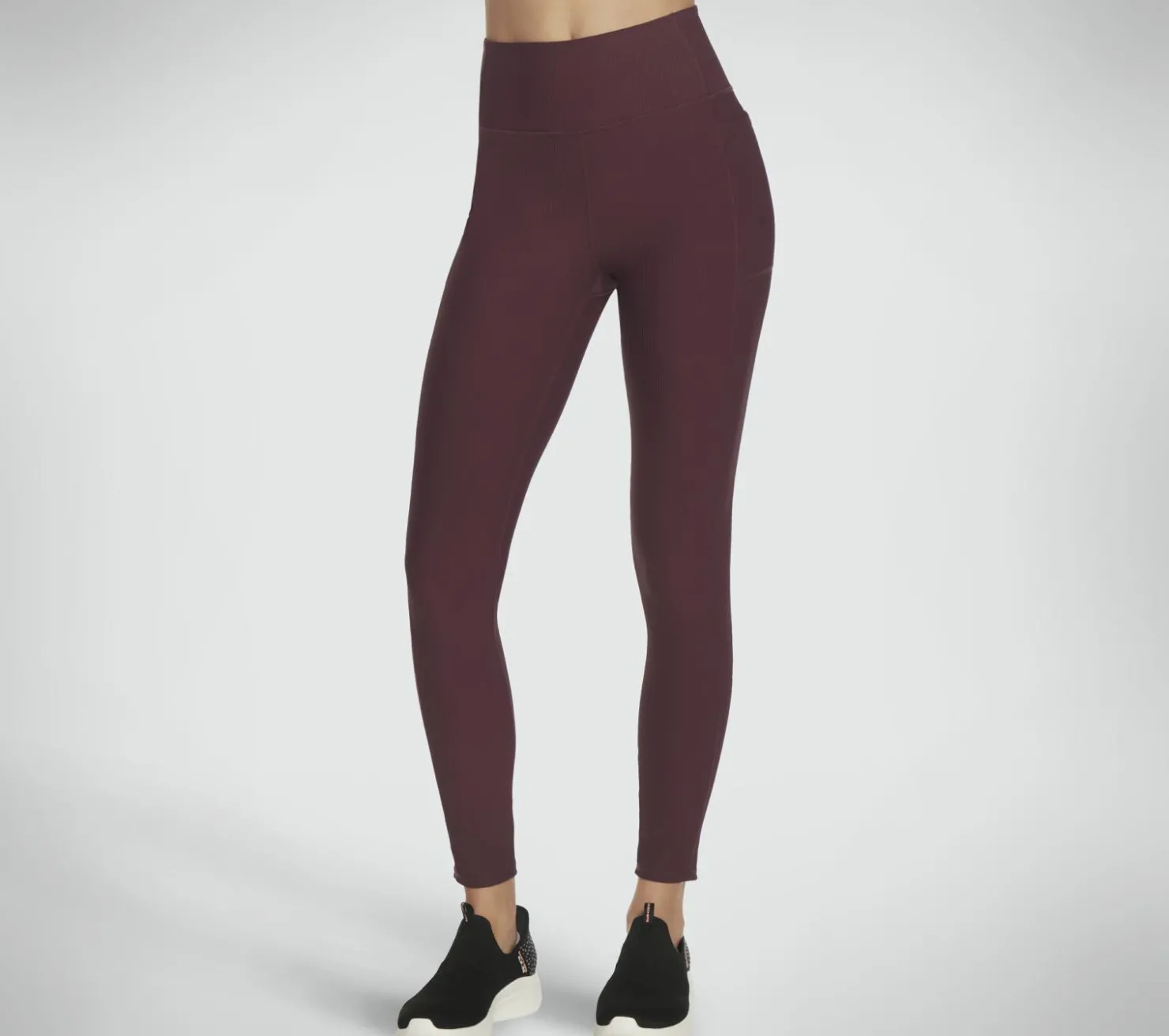 Bottoms|Bottoms<SKECHERS GO FLEX RIB FL HW Legging BURGUNDY / PINK