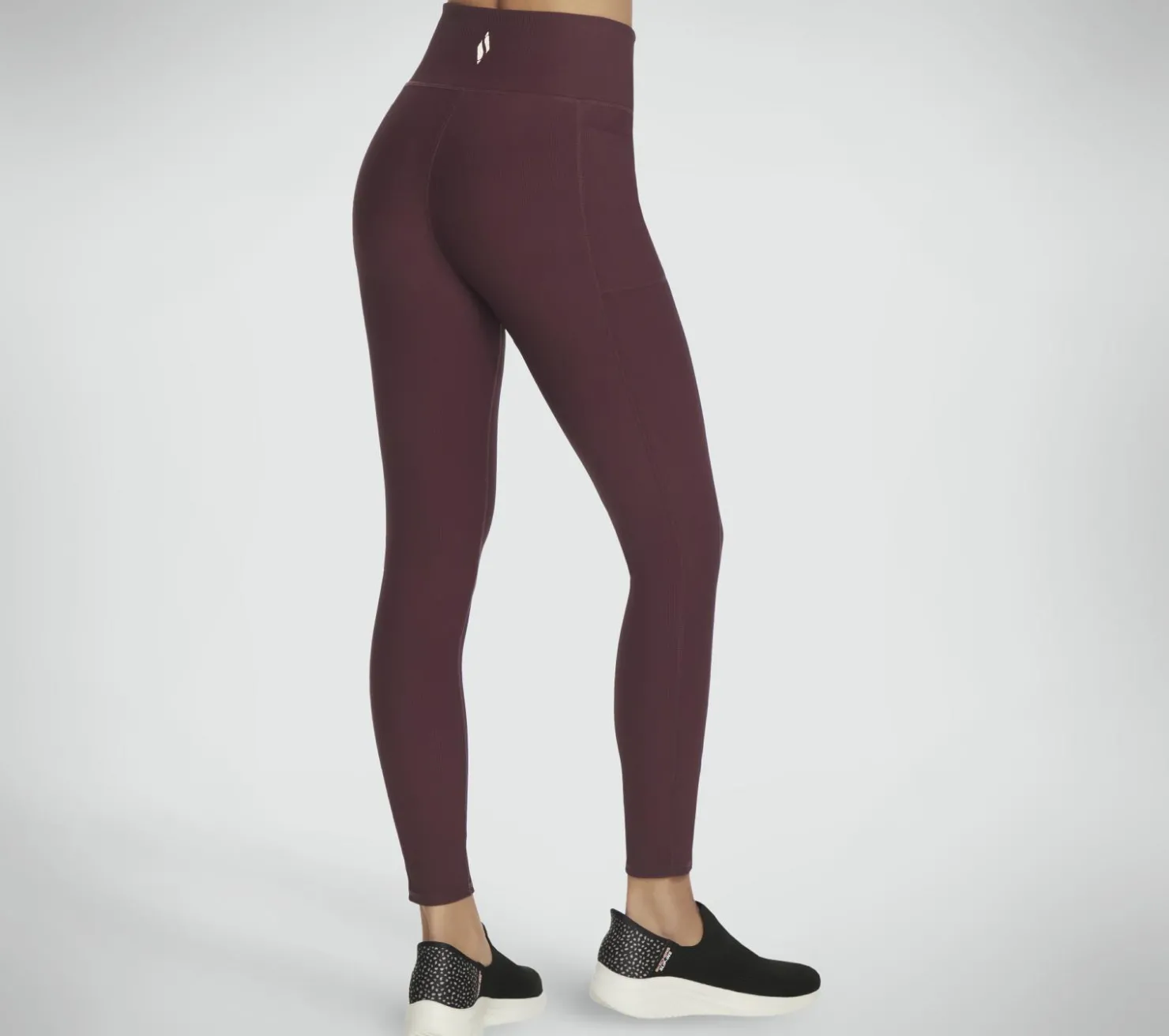 Bottoms|Bottoms<SKECHERS GO FLEX RIB FL HW Legging BURGUNDY / PINK