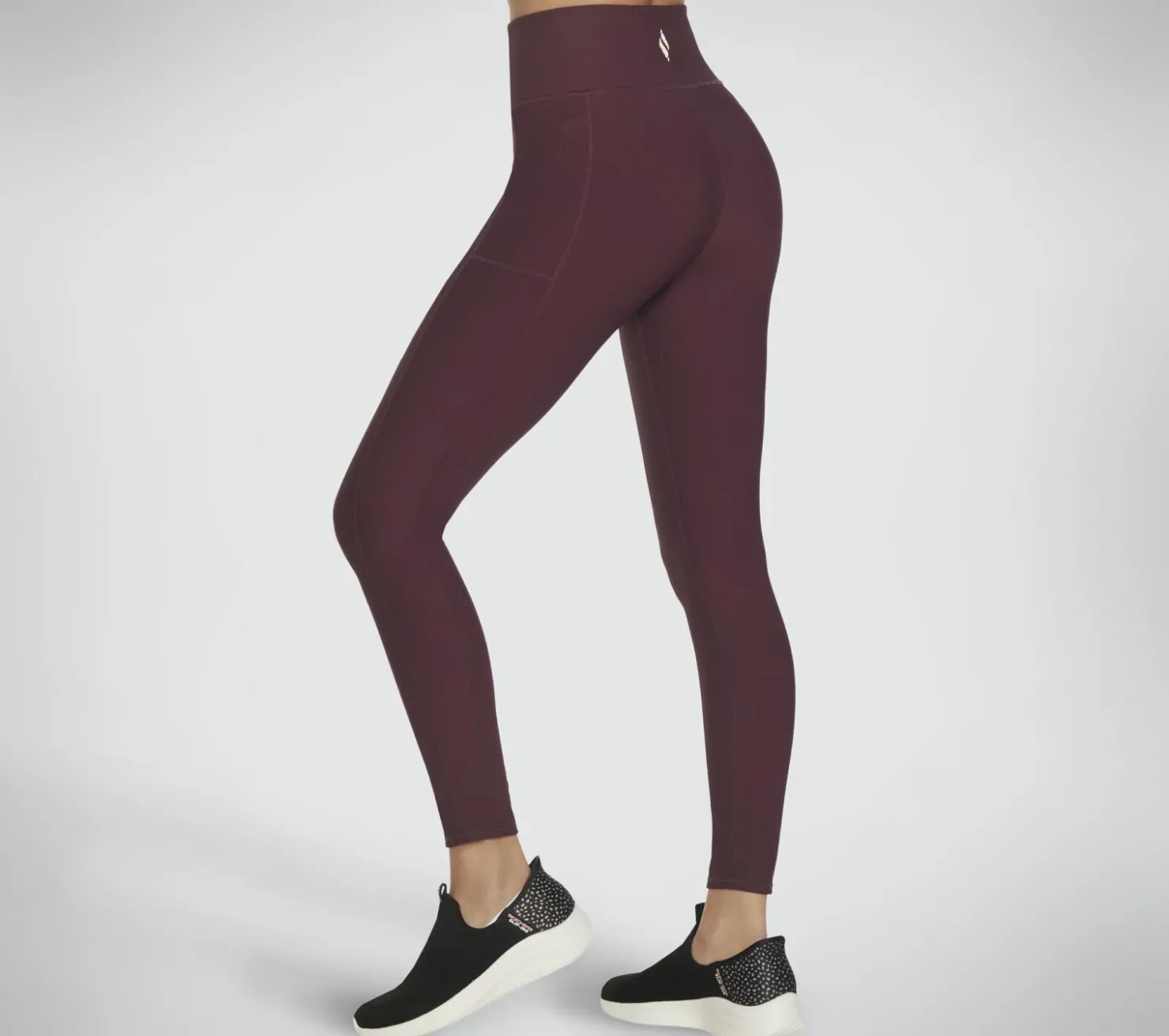 Bottoms|Bottoms<SKECHERS GO FLEX RIB FL HW Legging BURGUNDY / PINK