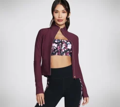 Tops|Tops<SKECHERS GO FLEX Rib Jacket BURGUNDY / PINK