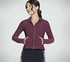 Tops|Tops<SKECHERS GO FLEX Rib Jacket BURGUNDY / PINK