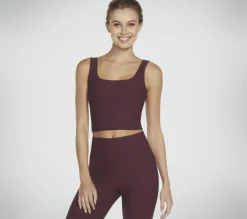 Tops|Tops<SKECHERS GO FLEX RIB Longline Bra BURGUNDY / PINK