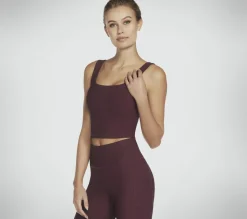 Tops|Tops<SKECHERS GO FLEX RIB Longline Bra BURGUNDY / PINK
