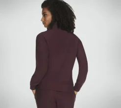 Tops|Tops<SKECHERS GO LUXE Rib 1/4 Zip BURGUNDY / PINK