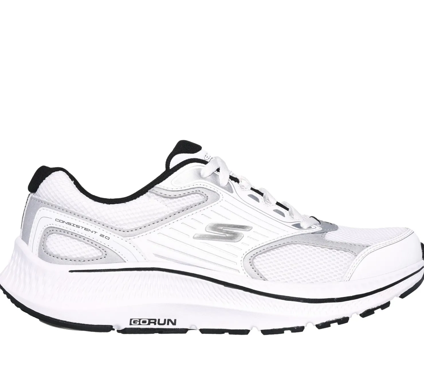 Athletic Sneakers<SKECHERS GO RUN Consistent 2.0 - Silver Wolf WHITE / SILVER