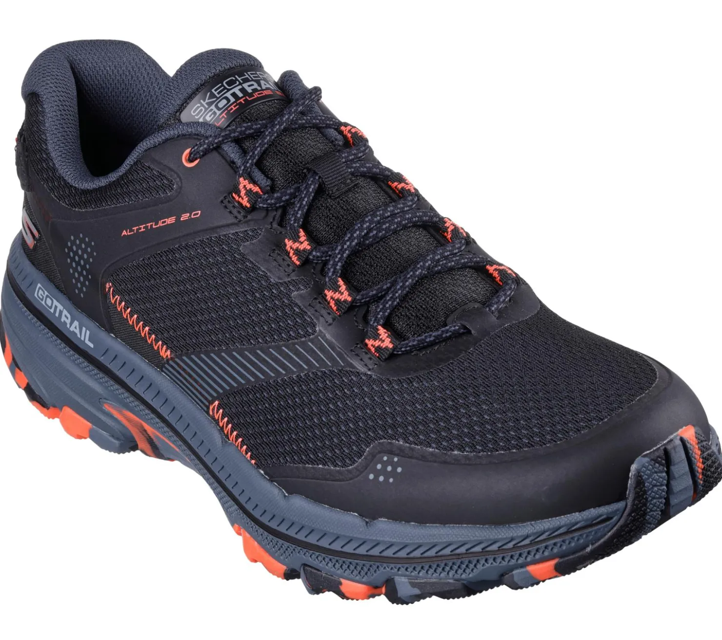 Lace Up|Athletic Sneakers<SKECHERS GO RUN Trail Altitude 2.0 - Cascade Canyon BLACK / CORAL