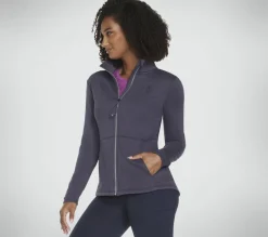 Tops|Tops<SKECHERS GO SNUGGLE Jacket PURPLE / CHARCOAL