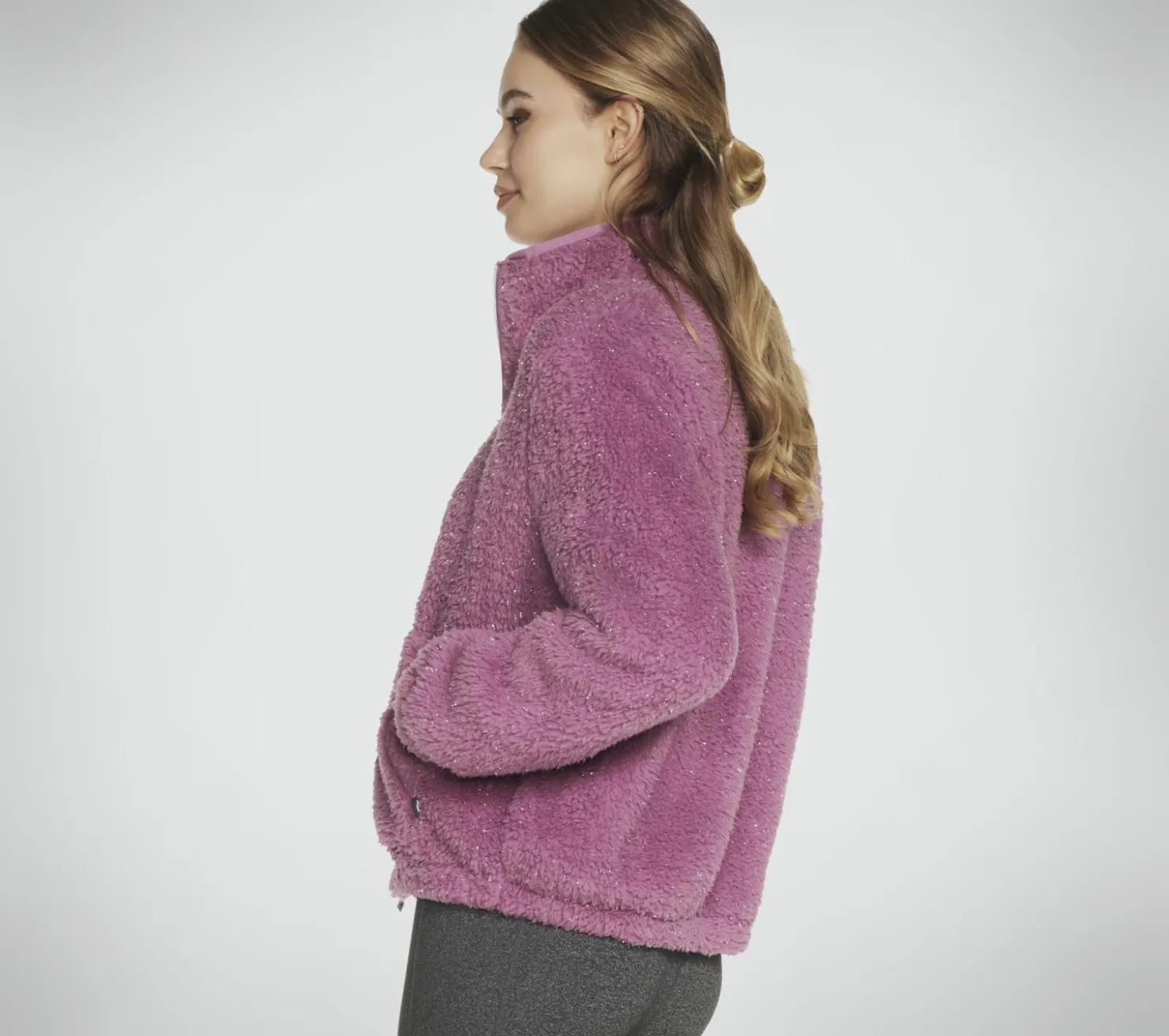 Tops|Tops<SKECHERS GO SNUGGLE Sherpa Jacket LIGHT MAUVE