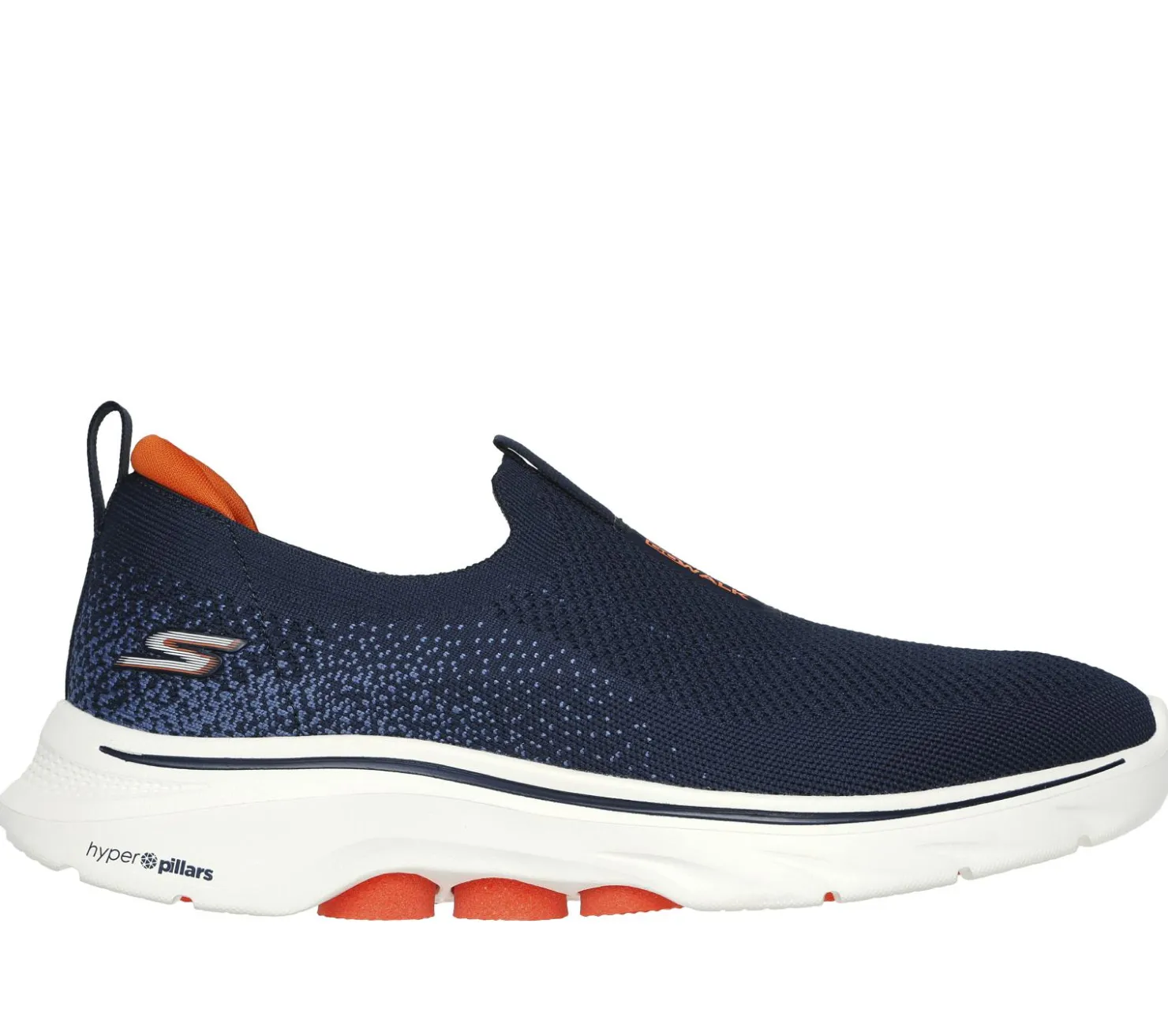 Slip-Ons|Athletic Sneakers<SKECHERS GO WALK 7 NAVY / ORANGE