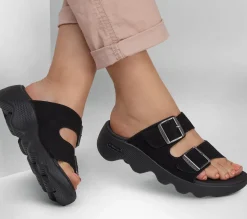 Sandals<SKECHERS GO WALK Massage Fit - Immerse BLACK