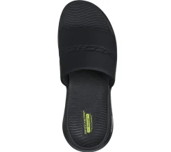 Sandals<SKECHERS GO WALK Massage Fit - Kneaded Relief BLACK / LIME