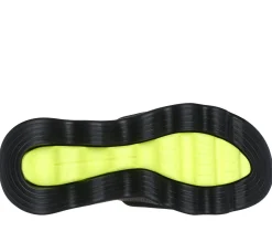 Sandals<SKECHERS GO WALK Massage Fit - Kneaded Relief BLACK / LIME