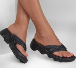 Sandals<SKECHERS GO WALK Massage Fit Sandal - Pure Bliss BLACK / GRAY