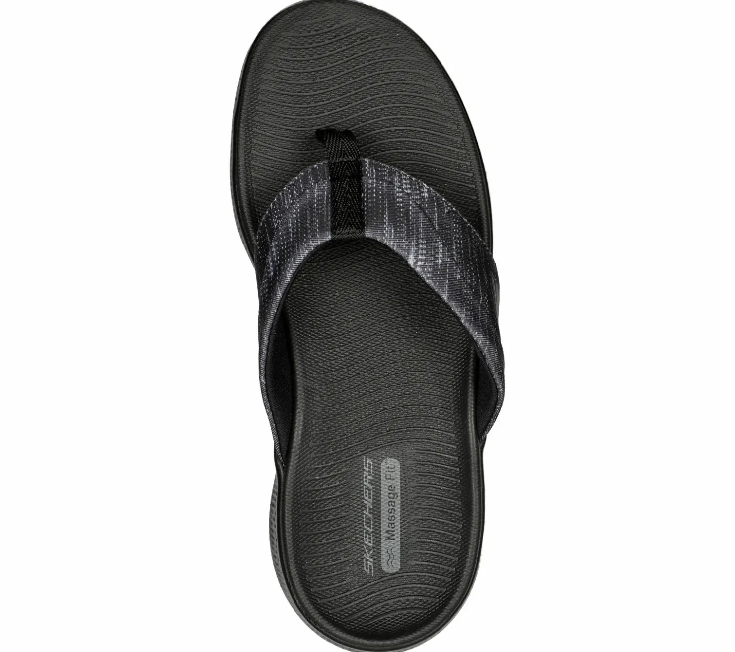 Sandals<SKECHERS GO WALK Massage Fit Sandal - Pure Bliss BLACK / GRAY