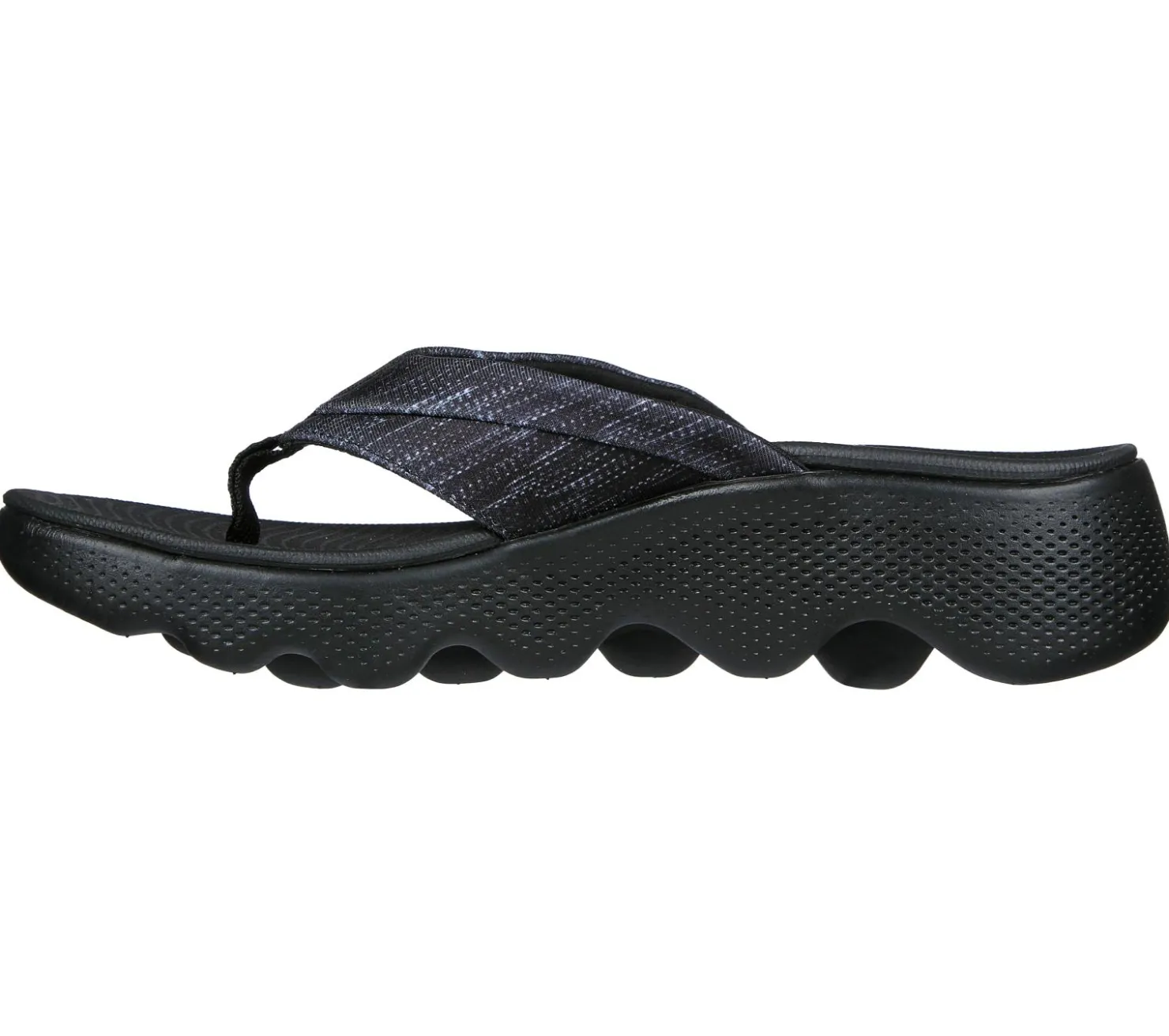 Sandals<SKECHERS GO WALK Massage Fit Sandal - Pure Bliss BLACK / GRAY