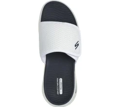 Sandals<SKECHERS GO WALK Massage Fit Sandal WHITE / NAVY