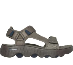 Sandals<SKECHERS GO WALK Massage Fit Sandal TAUPE / NAVY