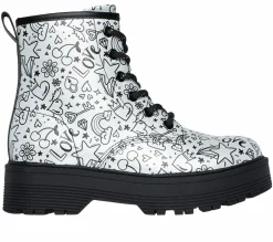 Lace Ups|Boots<SKECHERS Gravlen Hi - Doodle Down SILVER / BLACK