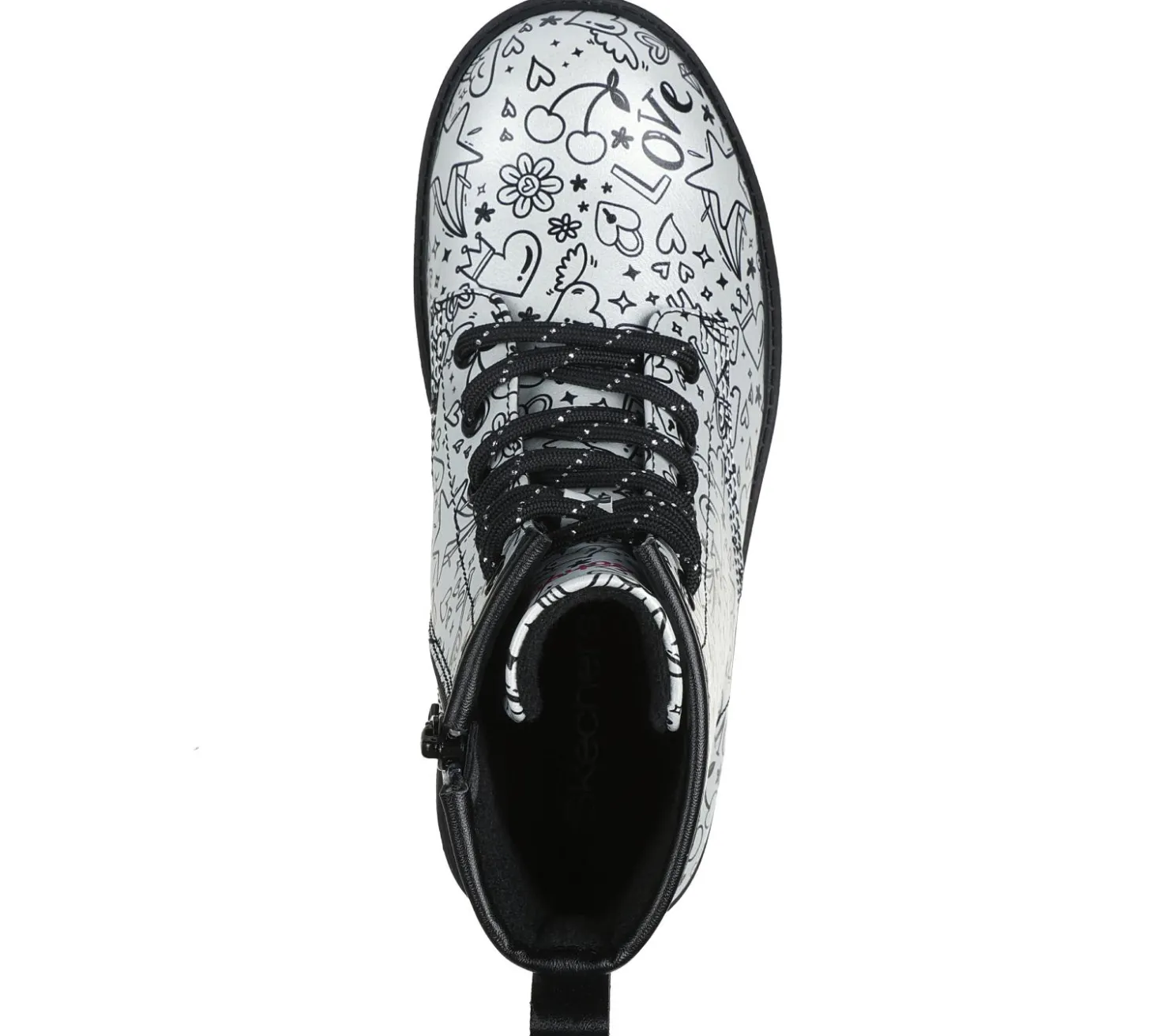 Lace Ups|Boots<SKECHERS Gravlen Hi - Doodle Down SILVER / BLACK