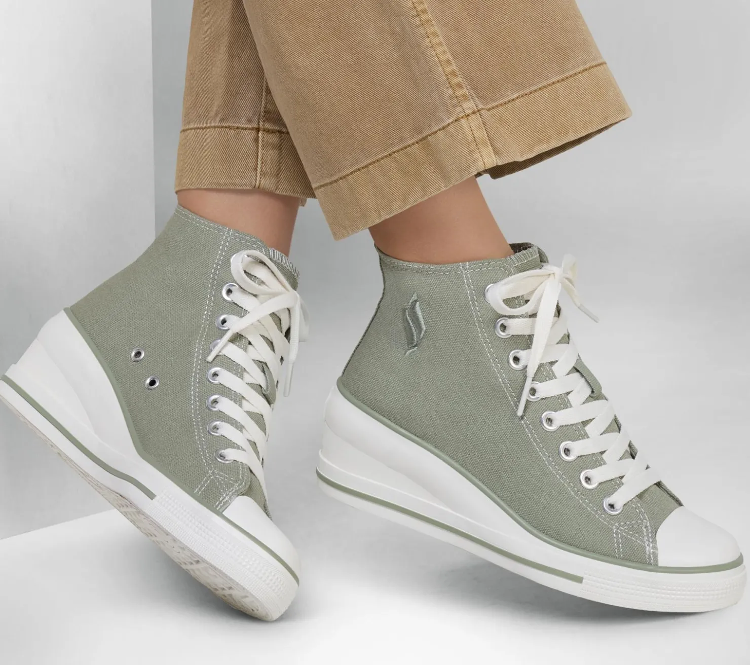 Wedges|Lace Up<SKECHERS Happi - Elevated Steps SAGE