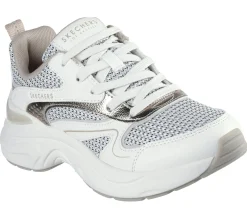 Lace Up|Casual Sneakers<SKECHERS Hazel - Metallic Soiree WHITE / GOLD