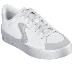 Lace Up|Casual Sneakers<SKECHERS Hiland - Quite Chic WHITE / SILVER