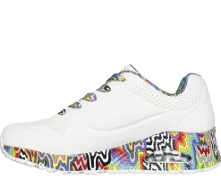 Casual Sneakers|Athletic Sneakers<SKECHERS Jen Stark: Uno - Mini Drip WHITE / MULTI