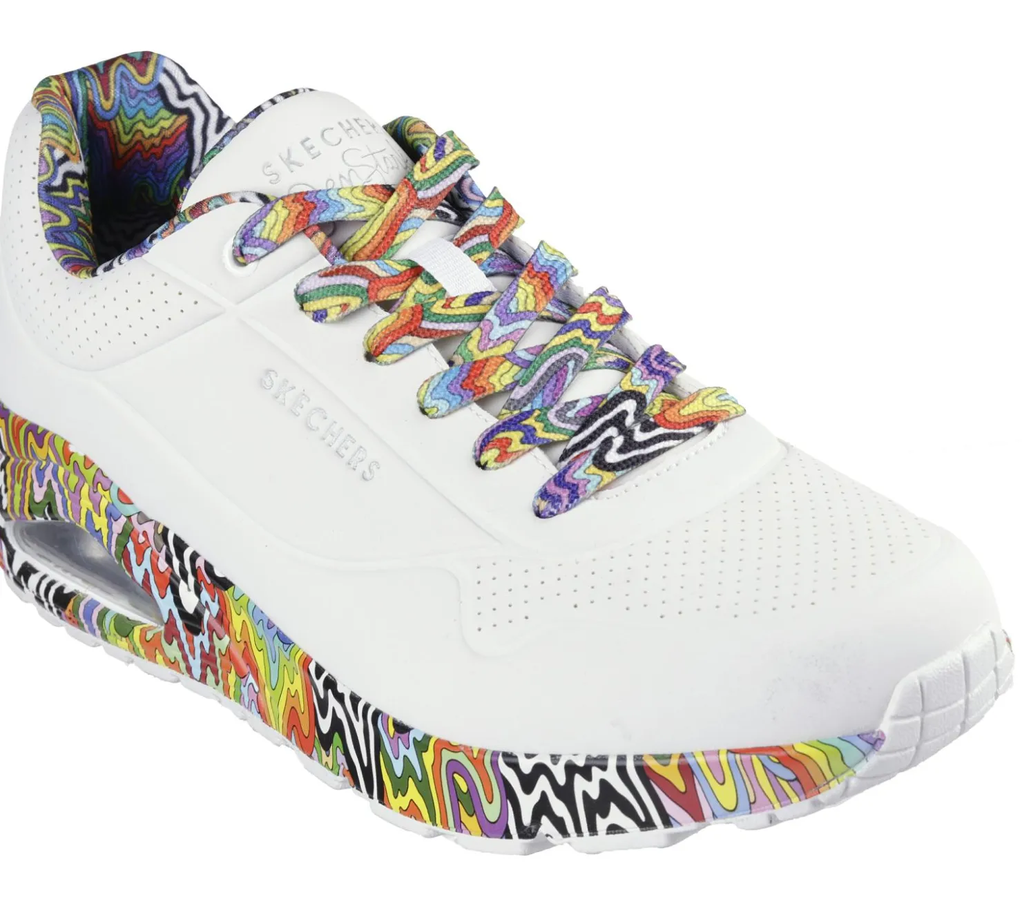 Lace Up|Casual Sneakers<SKECHERS Jen Stark: Uno - Stark Mini Drip WHITE / MULTI