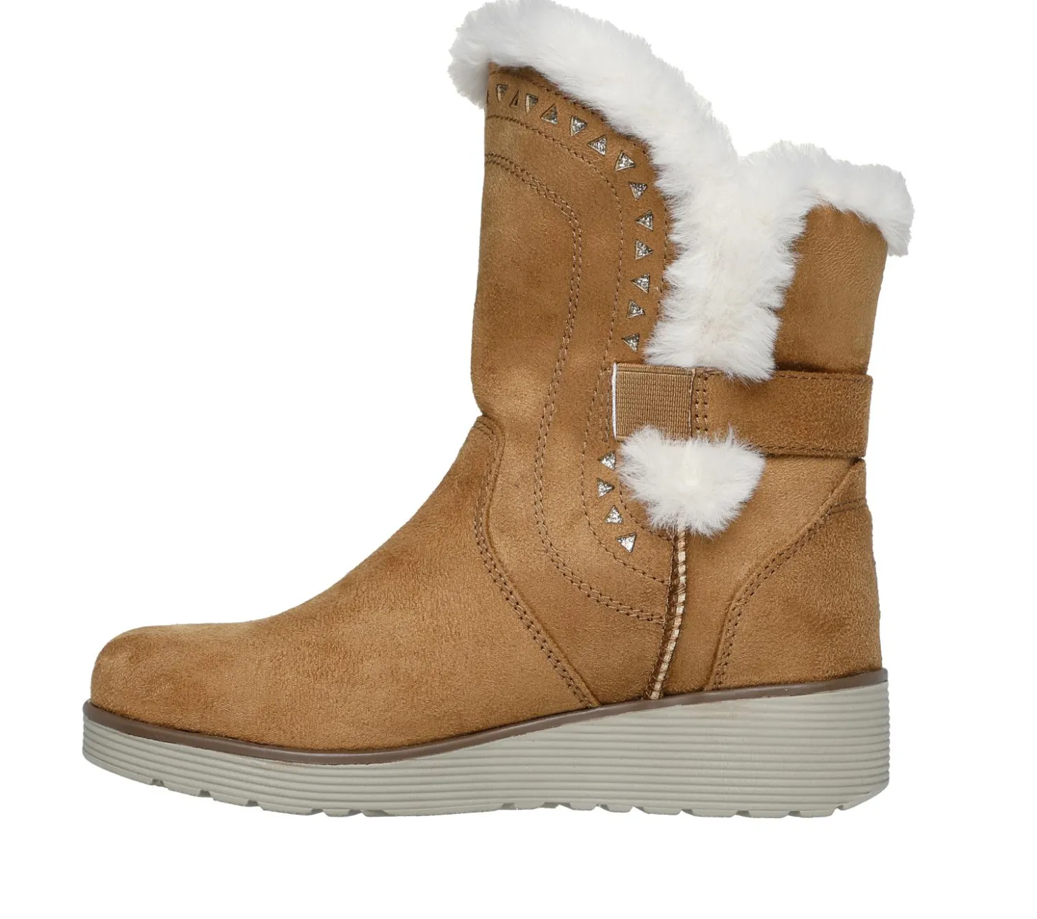 Boots<SKECHERS Keepsakes Wedge - Fur-Ever CHESTNUT