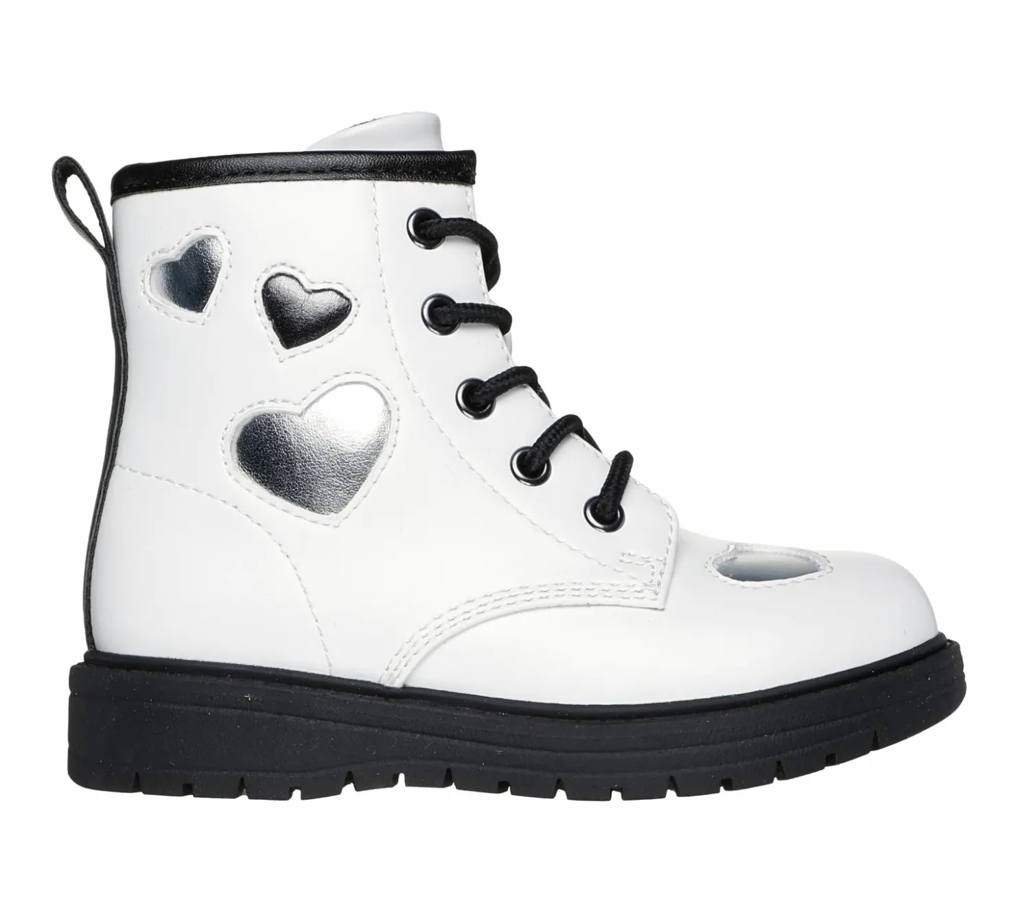 Lace Ups|Boots<SKECHERS Lil Gravlen - Metallic Amor WHITE