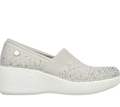 Wedges|Slip-Ons<SKECHERS Martha Stewart: Pier-Lite - Reflection LIGHT GRAY / SILVER