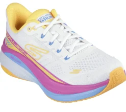Lace Up|Athletic Sneakers<SKECHERS Max Cushioning Propulsion WHITE / ORANGE