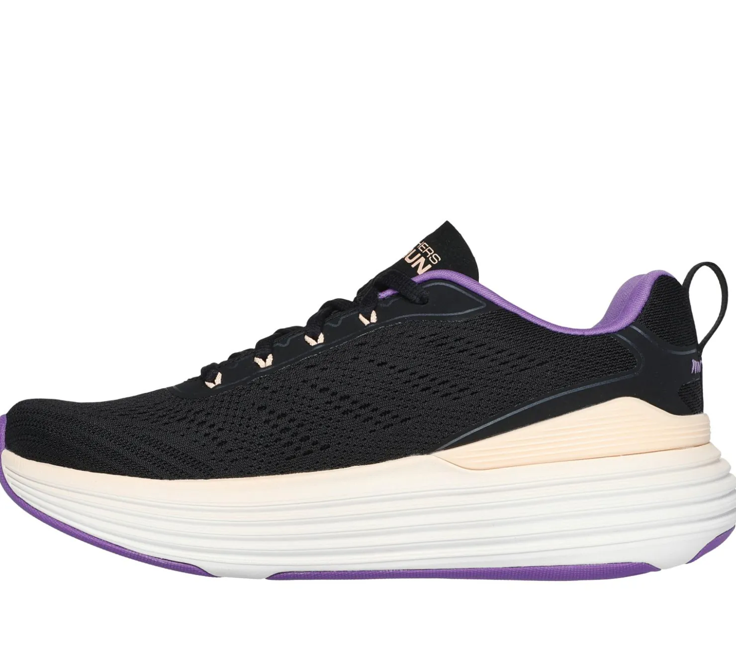 Lace Up|Athletic Sneakers<SKECHERS Max Cushioning Suspension - High Road BLACK / PURPLE