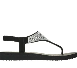 Sandals<SKECHERS Meditation - Rockstar BLACK