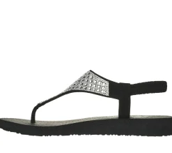 Sandals<SKECHERS Meditation - Rockstar BLACK