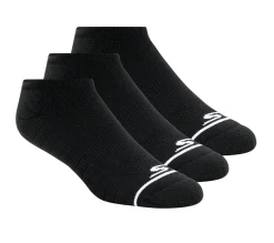Socks|Accessories<SKECHERS Mens No Show Premium Basic Socks - 3 Pack BLACK