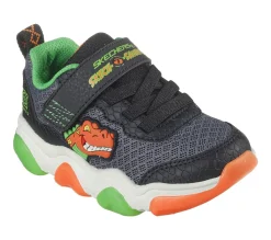 Light-Up|Athletic Shoes & Sneakers<SKECHERS Mighty Glow 2.0 - Dino-Bolt BLACK / ORANGE