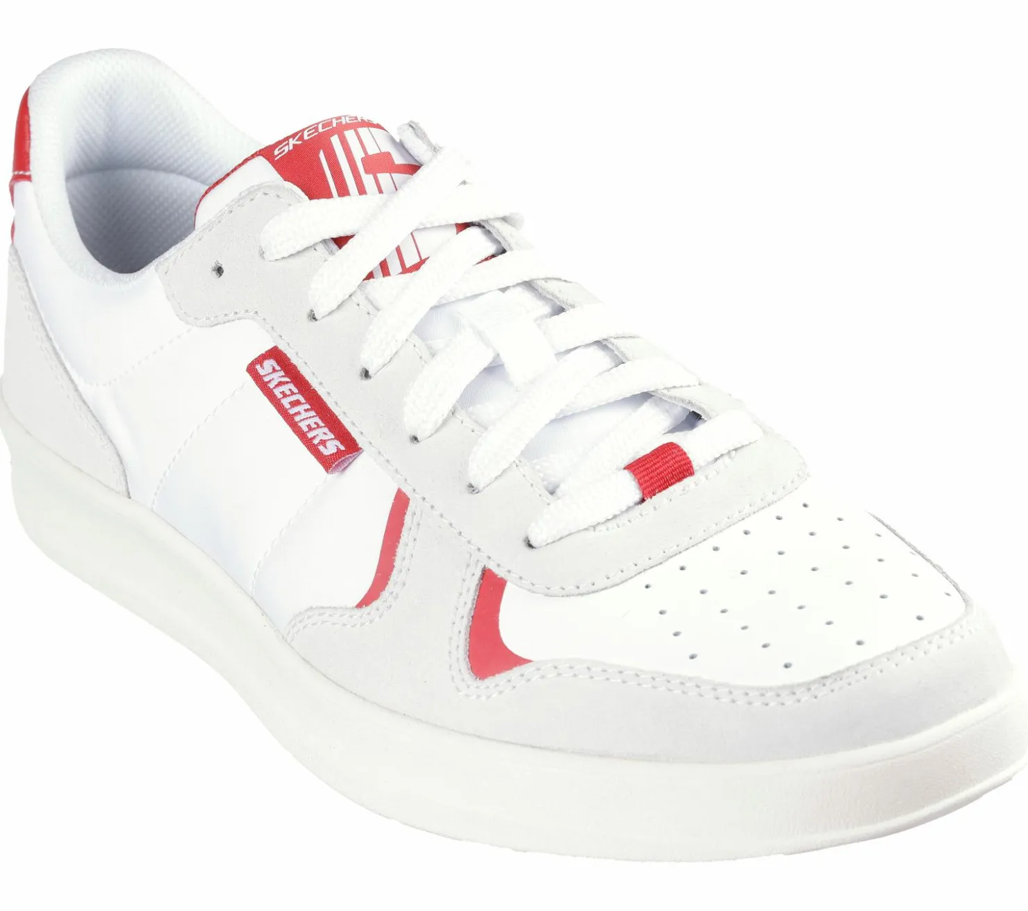 Lace Up|Casual Sneakers<SKECHERS New Wave Cup - Hancer WHITE / RED