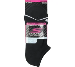 Socks|Accessories<SKECHERS No Show Premium Basic Socks - 3 Pack BLACK