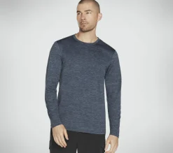 Tops|Tops<SKECHERS On The Road Long Sleeve BLUE / GRAY