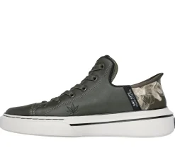 Hands Free Slip-Ins|Casual Sneakers<SKECHERS Premium Leather Slip-ins: Snoop One - OG OLIVE