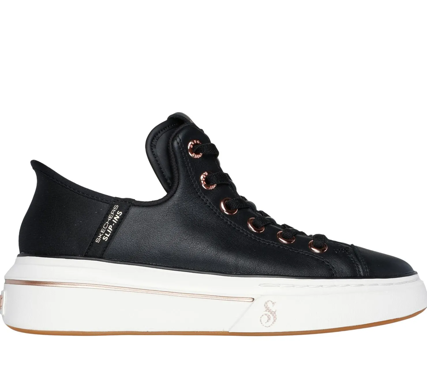 Hands Free Slip-Ins|Casual Sneakers<SKECHERS Premium Leather Slip-ins Snoop One - OG BLACK