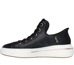 Hands Free Slip-Ins|Casual Sneakers<SKECHERS Premium Leather Slip-ins Snoop One - OG BLACK