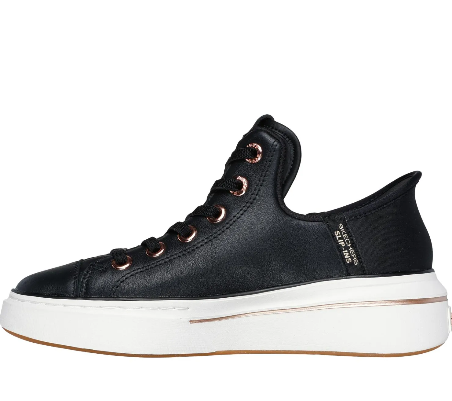 Hands Free Slip-Ins|Casual Sneakers<SKECHERS Premium Leather Slip-ins Snoop One - OG BLACK