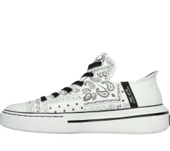 Hands Free Slip-Ins|Casual Sneakers<SKECHERS Premium Leather Slip-ins Snoop One - Double G WHITE / BLACK