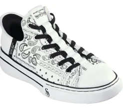 Hands Free Slip-Ins|Casual Sneakers<SKECHERS Premium Leather Slip-ins Snoop One - Double G WHITE / BLACK