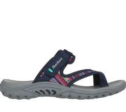 Sandals<SKECHERS Reggae - Baja Sunrise NAVY / MULTI