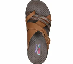 Sandals<SKECHERS Reggae - Sunday Stroll BROWN