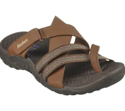 Sandals<SKECHERS Reggae - Sunday Stroll BROWN
